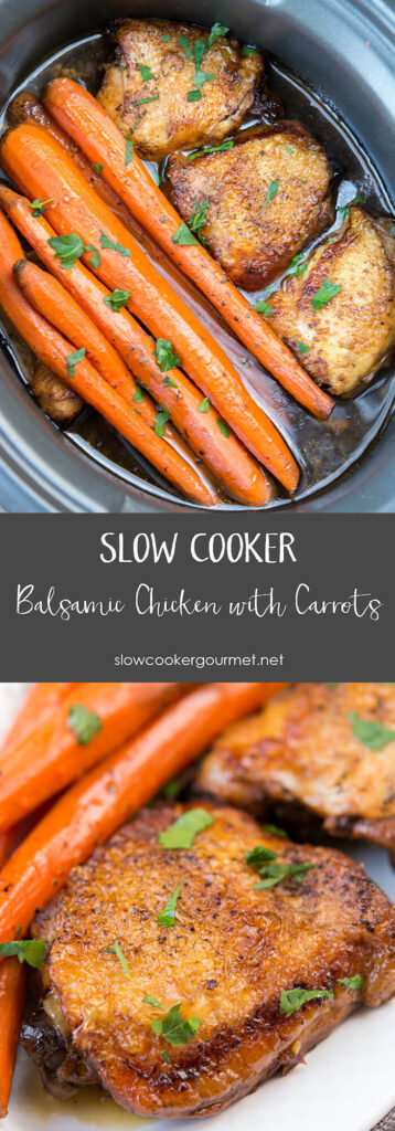 Slow Cooker Balsamic Chicken with Carrots