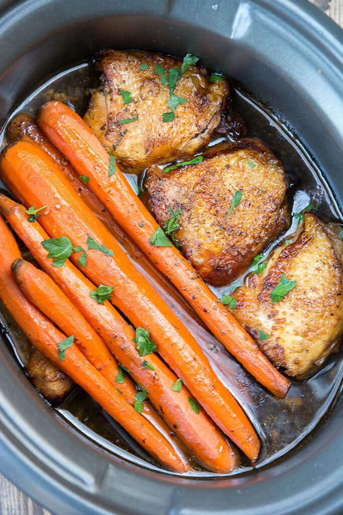 Slow Cooker Balsamic Chicken with Carrots