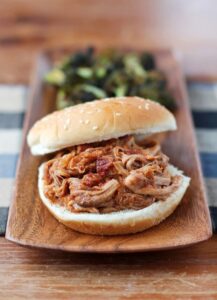 Slow Cooker Apple Bacon BBQ Pulled Pork