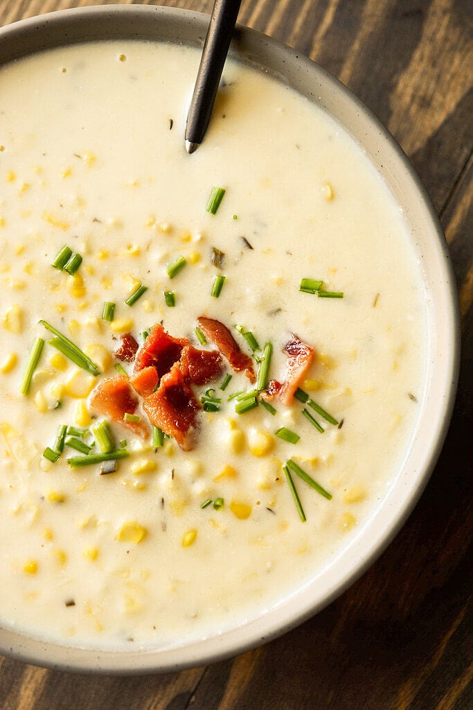 Use up summer's abundance or just bring back the flavors of summer with the refreshing Slow Cooker Summer Corn Soup.