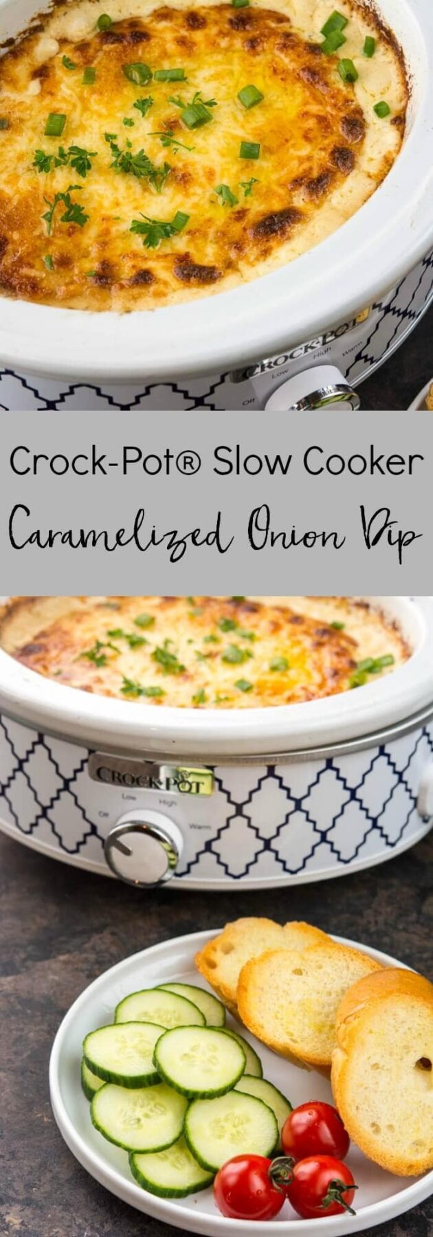 Crockpot Slow Cooker Caramelized Onion Dip