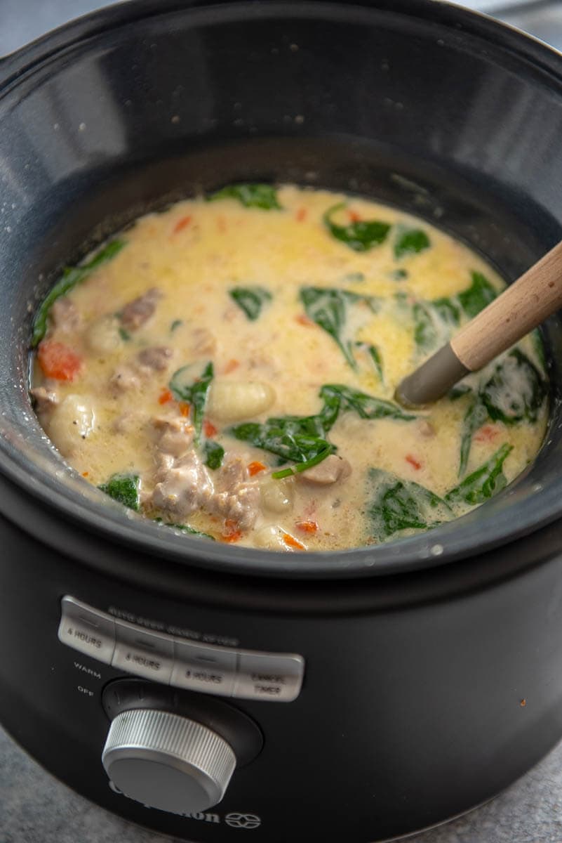 chicken and gnocchi soup in slow cooker