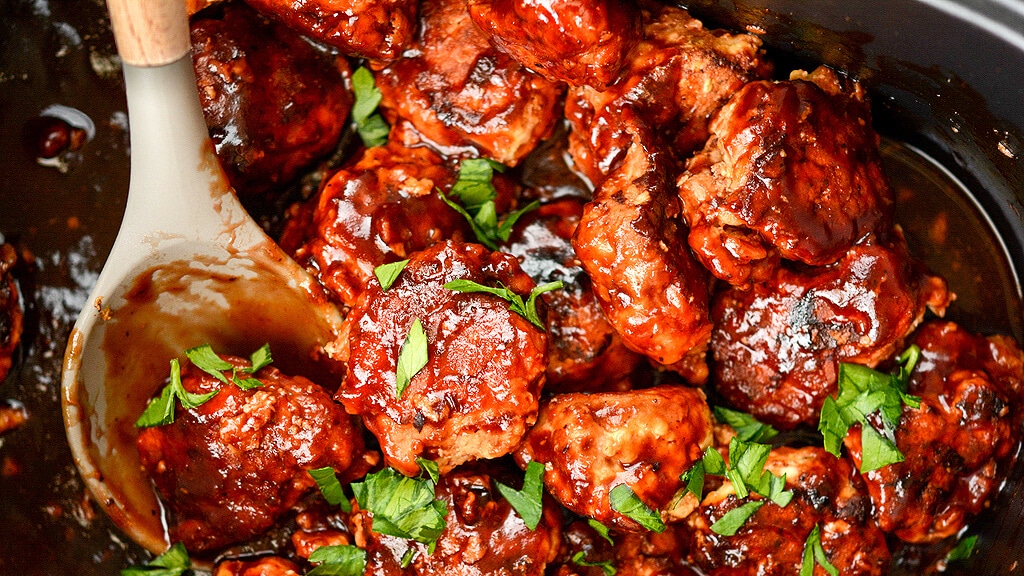 Slow Cooker Honey BBQ Meatballs Slow Cooker Gourmet
