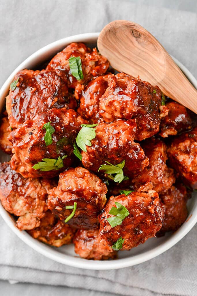 Slow Cooker Honey BBQ Meatballs - Easy Weeknight Meal