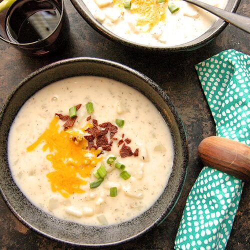 Creamy Slow Cooker Loaded Potato Soup • The Candid Cooks