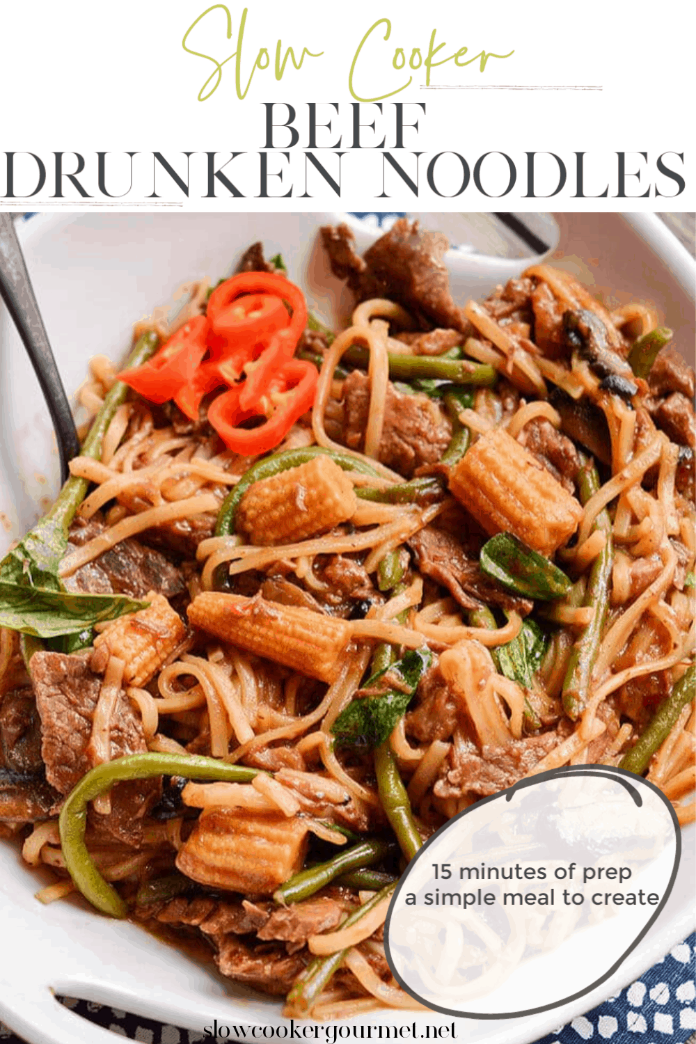 Slow Cooker Beef Drunken Noodles Slow Cooker Gourmet