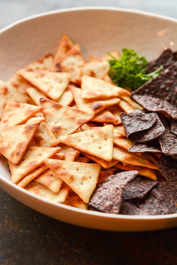 Slow Cooker Artichoke Dip - perfect with pita chips and blue corn chips