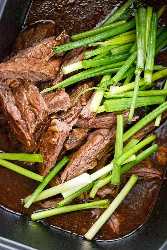 No need to waste money eating out! This Slow Cooker Mongolian Beef is so easy to make, so fresh and so much better than take-out!