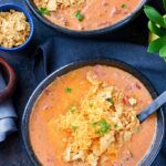 Slow Cooker Beefy Nacho Soup is a simple and quick meal that comes together easily for a weeknight dinner! Less than 5 ingredients and totally homemade! No canned soup here!