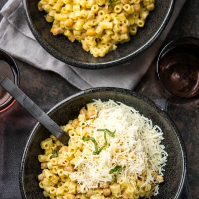 Slow Cooker Chickpea and Butternut Squash Pasta