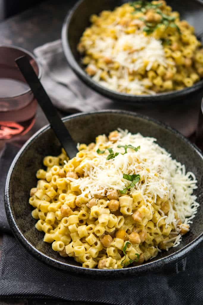 Slow Cooker Chickpea and Butternut Squash Pasta