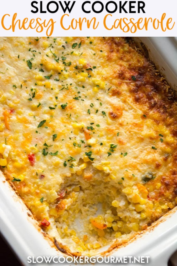 Slow Cooker Cheesy Corn Casserole - Slow Cooker Gourmet