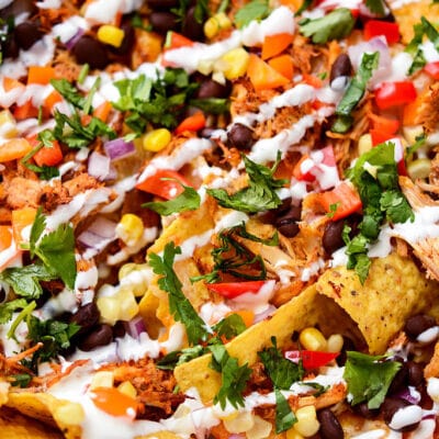 Slow Cooker Chicken Enchilada Nachos