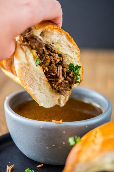 Pressure Cooker French Dip Sandwiches