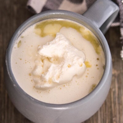 Slow Cooker White Chocolate Raspberry Hot Chocolate