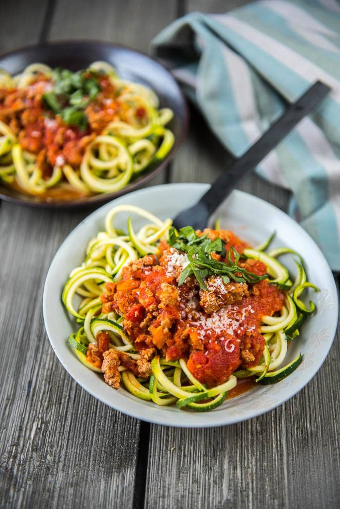 Slow Cooker Turkey Bolognese with Zoodles