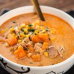 Slow Cooker Spicy Chicken and Sweet Potato Chowder