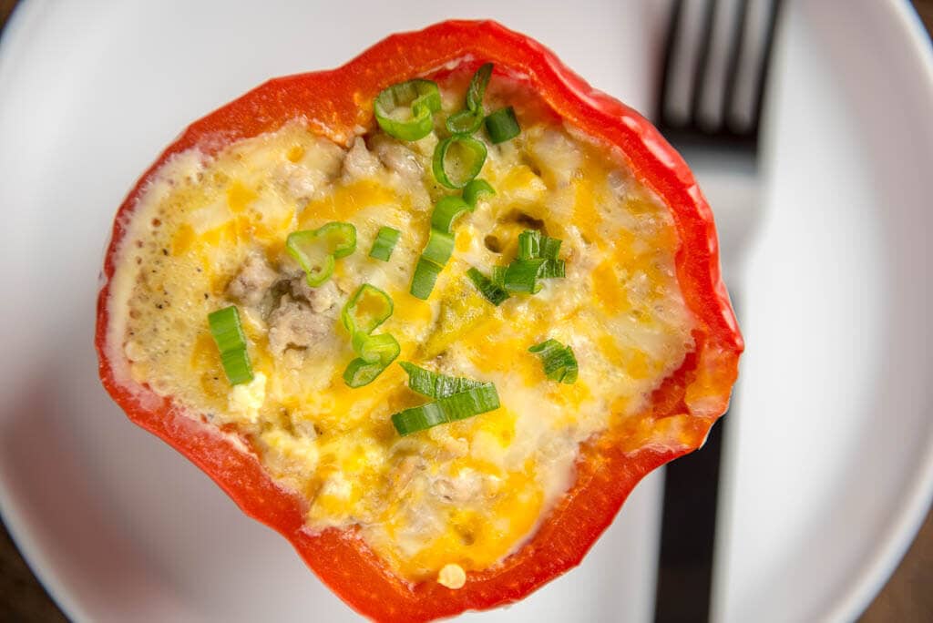 Slow Cooker Breakfast Stuffed Peppers