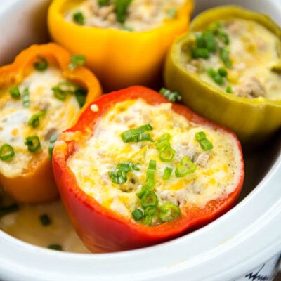 Slow Cooker Breakfast Stuffed Peppers