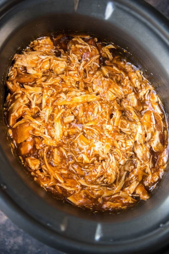 Slow Cooker Buffalo Chicken in a slow cooker