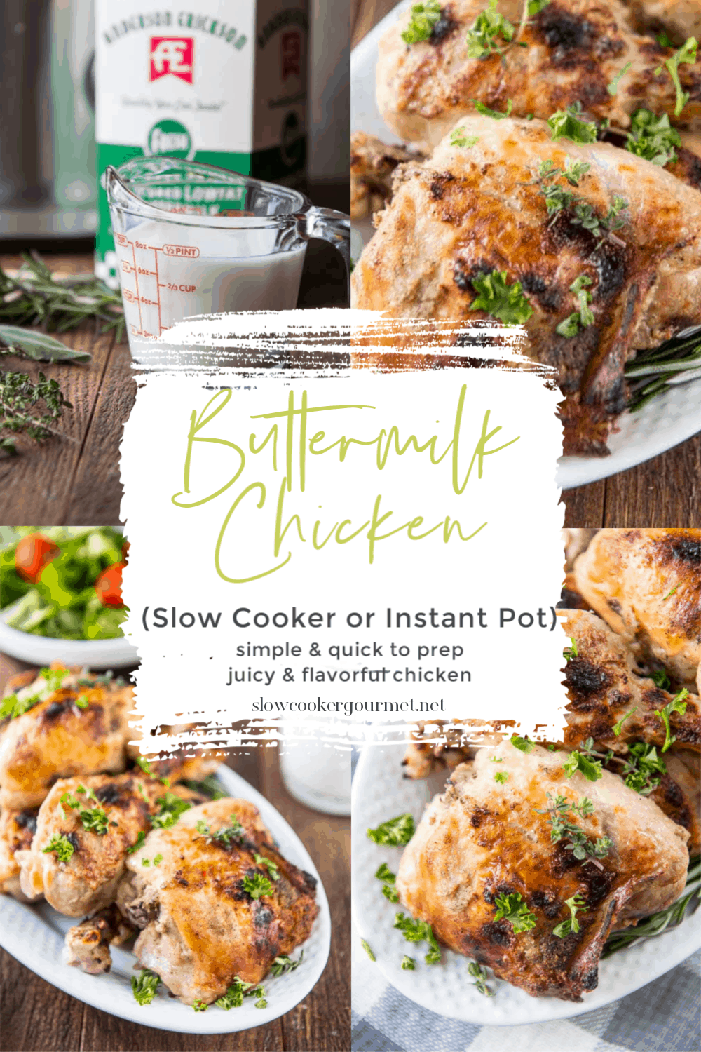 Buttermilk Chicken {Slow Cooker or Pressure Cooker} Slow Cooker Gourmet