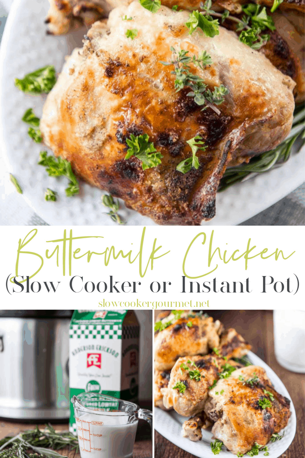 Buttermilk Chicken {Slow Cooker or Pressure Cooker} Slow Cooker Gourmet