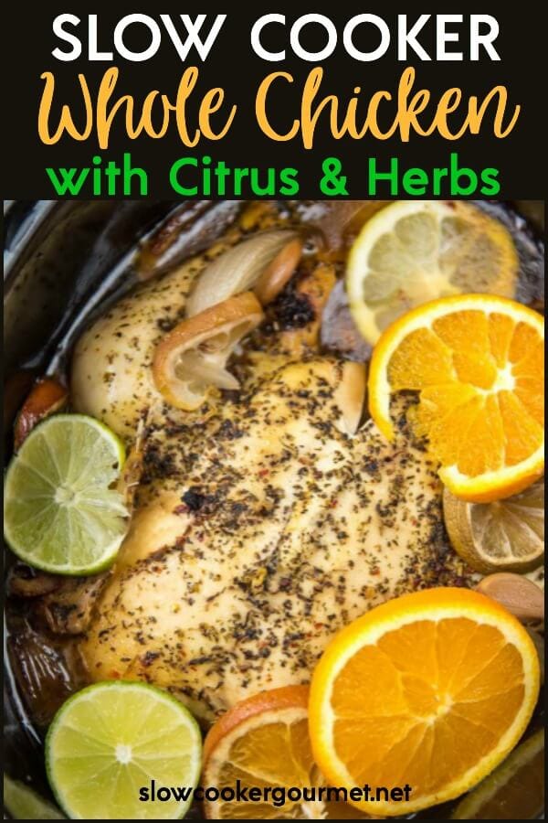 Learning how to roast a Slow Cooker Whole Chicken will save you time and money every week and provide delicious meals for days. This process is so quick and easy and very healthy too!