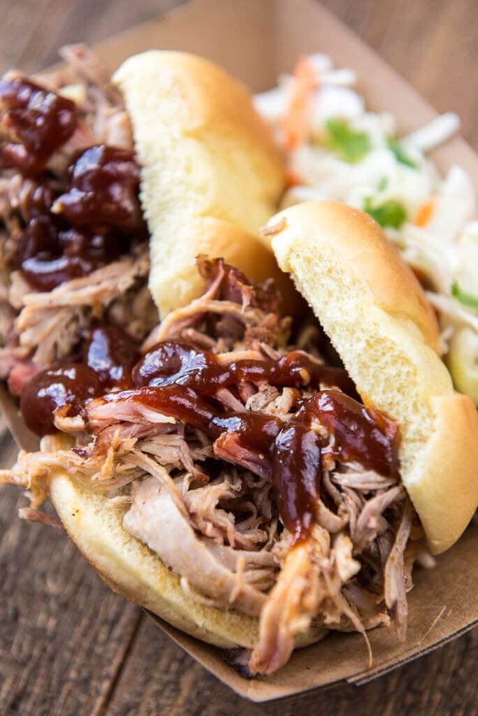 Pulled Pork Sliders that are delicious enough to go up against the best food truck fare! Use your slow cooker or your smoker to make the best pulled pork in town!