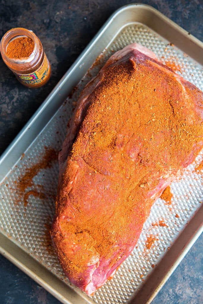 Smoked Tri Tip Roast with Corn Salsa - Garnished Plate