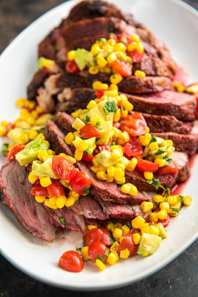 Grilled Tri Tip Roast with Corn Salsa - Slow Cooker Gourmet