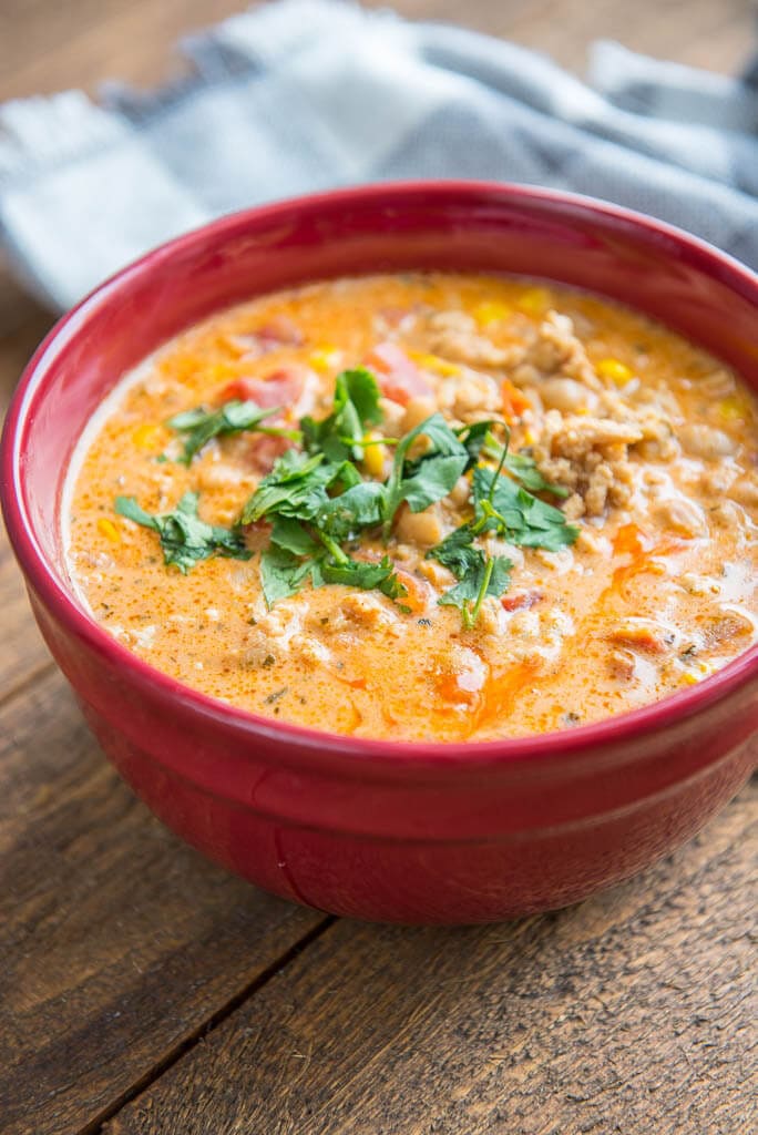 Slow Cooker Buffalo Chicken Chili is delicious, simple and award winning! This is the go-to when you are tired of boring chili recipes!