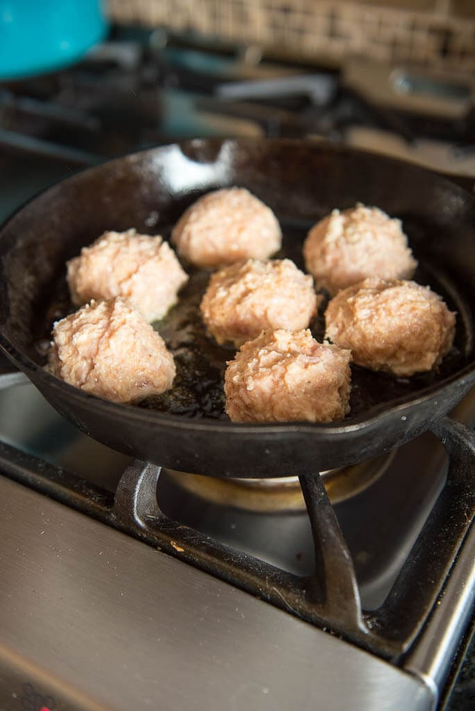 A flavorful seasoning blend makes these Slow Cooker Chicken Meatballs with Cream Sauce a quick and delicious weeknight meal idea!