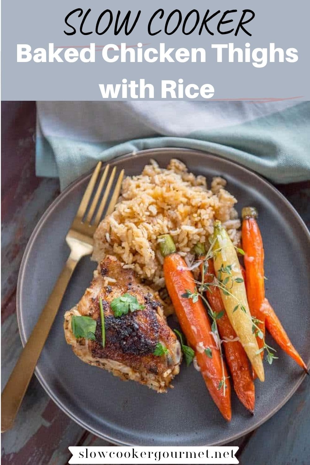 Slow Cooker Baked Chicken Thighs with Rice Slow Cooker Gourmet