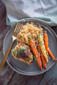 Slow Cooker Baked Chicken Thighs with Rice
