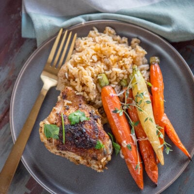 Slow Cooker Baked Chicken Thighs with Rice