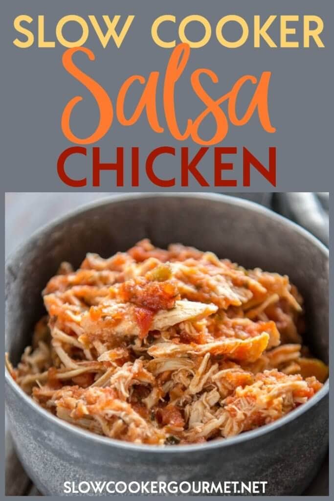 The easiest dinner on the planet is this two ingredient Slow Cooker Salsa Chicken! Use fresh salsa for amazing flavor and pile on tacos or in wraps for a quick and simple dinner!