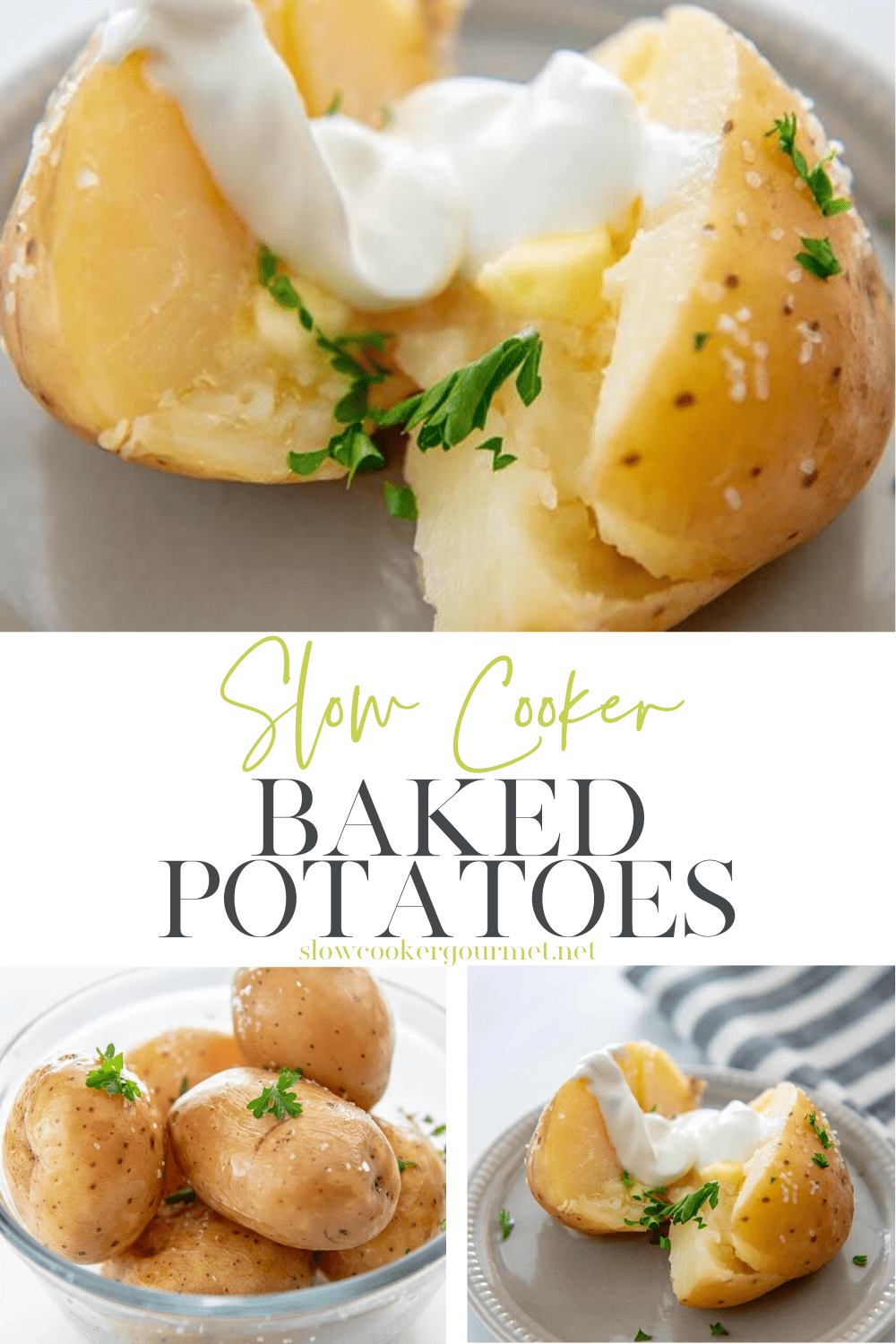 Slow Cooker Baked Potatoes Slow Cooker Gourmet