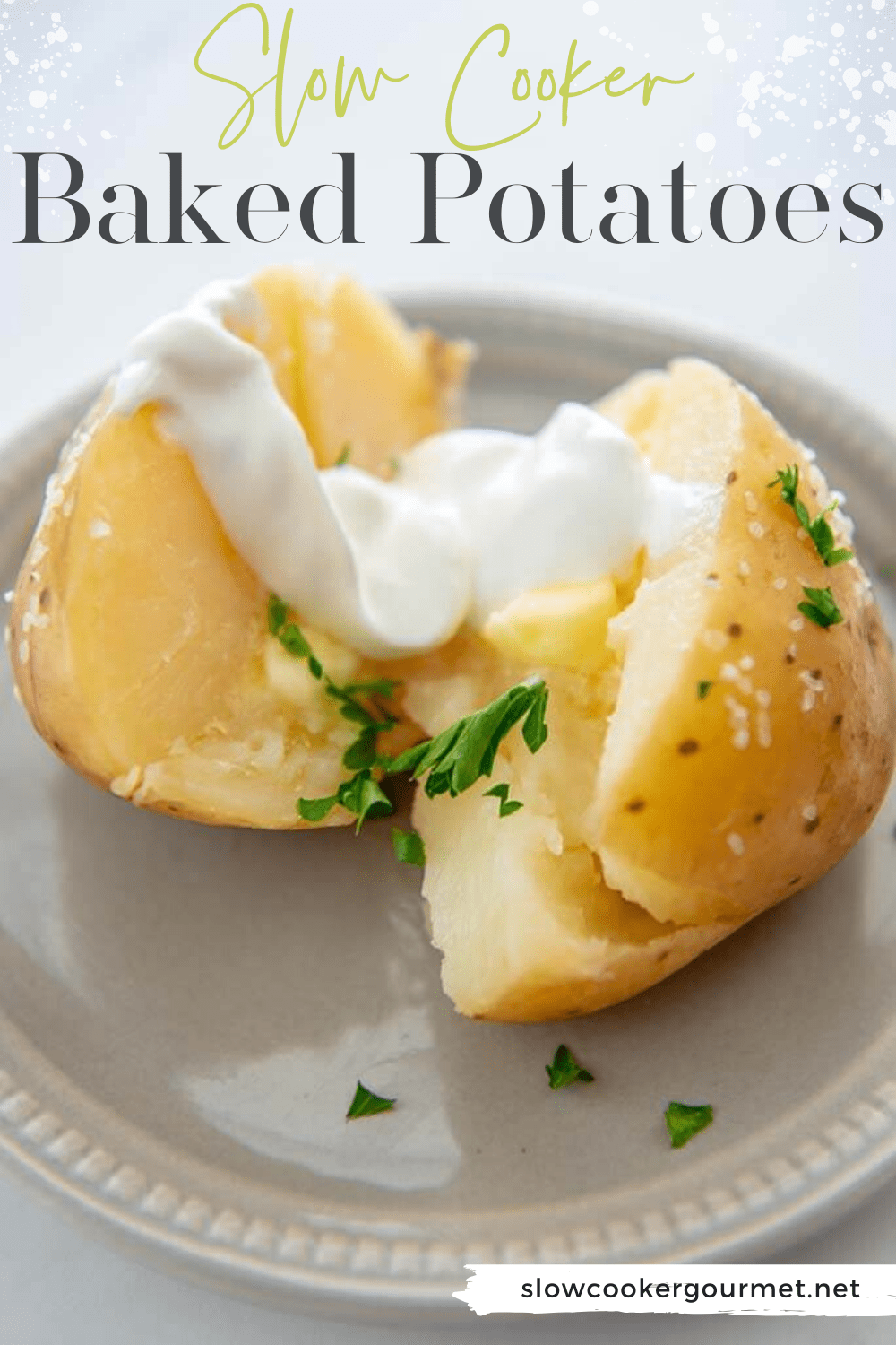 Slow Cooker Baked Potatoes - Slow Cooker Gourmet