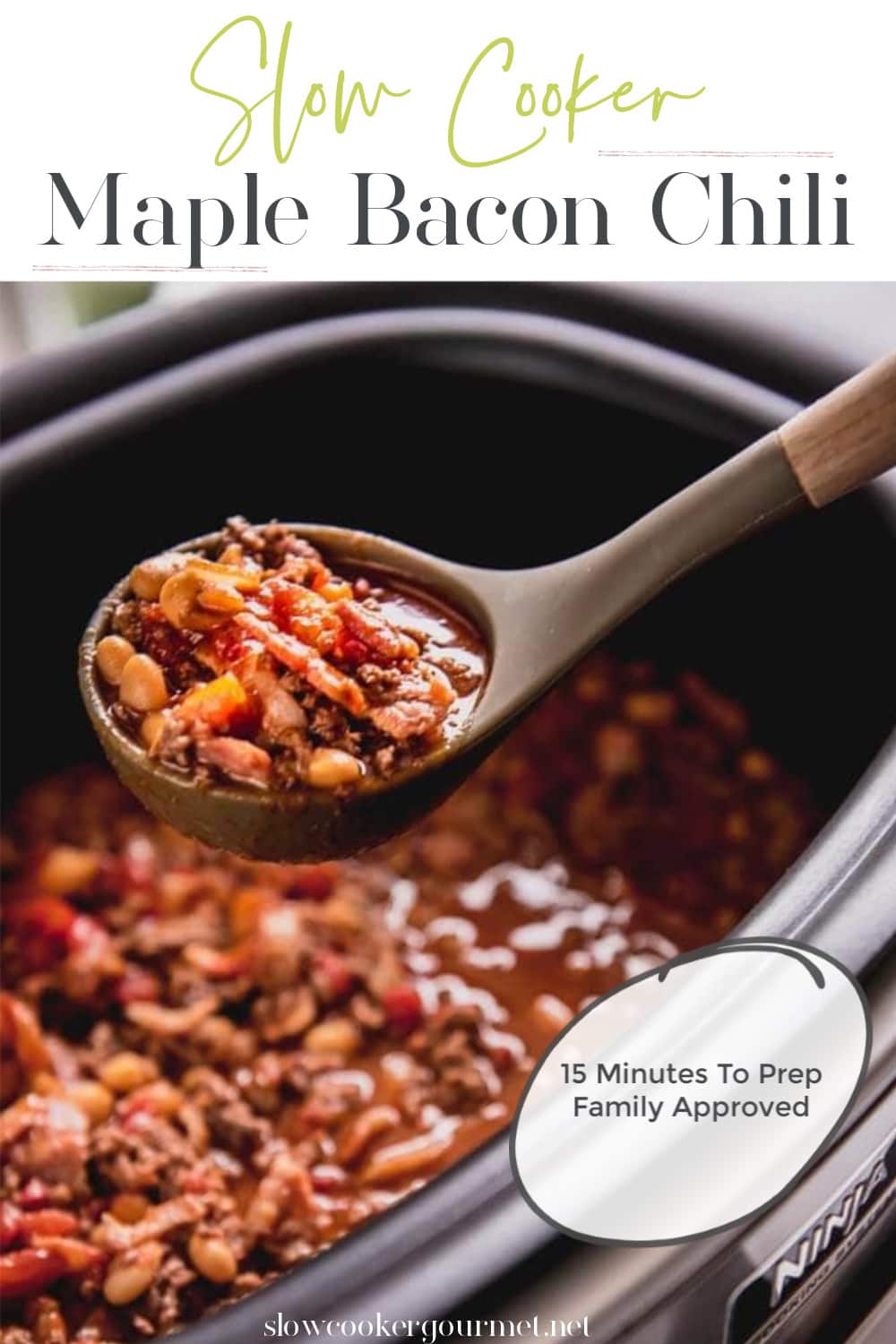 Slow Cooker Maple Bacon Chili - Slow Cooker Gourmet