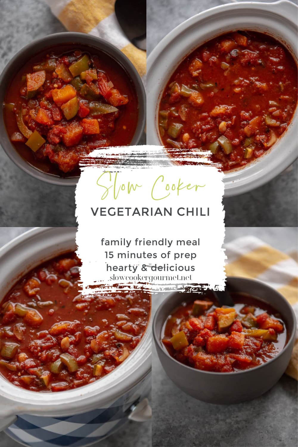 Slow Cooker Vegetarian Chili Slow Cooker Gourmet