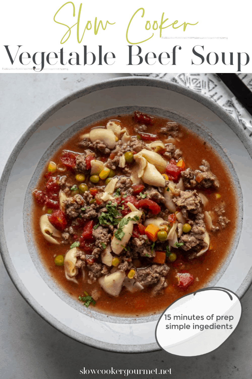 Slow Cooker Vegetable Beef Soup Slow Cooker Gourmet