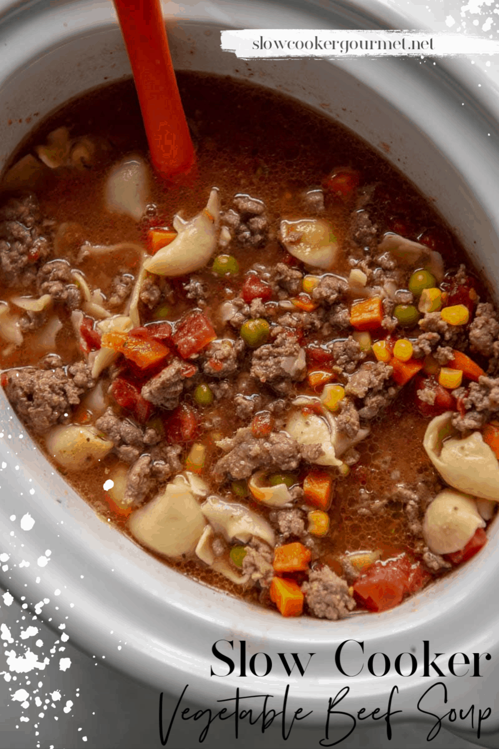 Slow Cooker Vegetable Beef Soup - Slow Cooker Gourmet