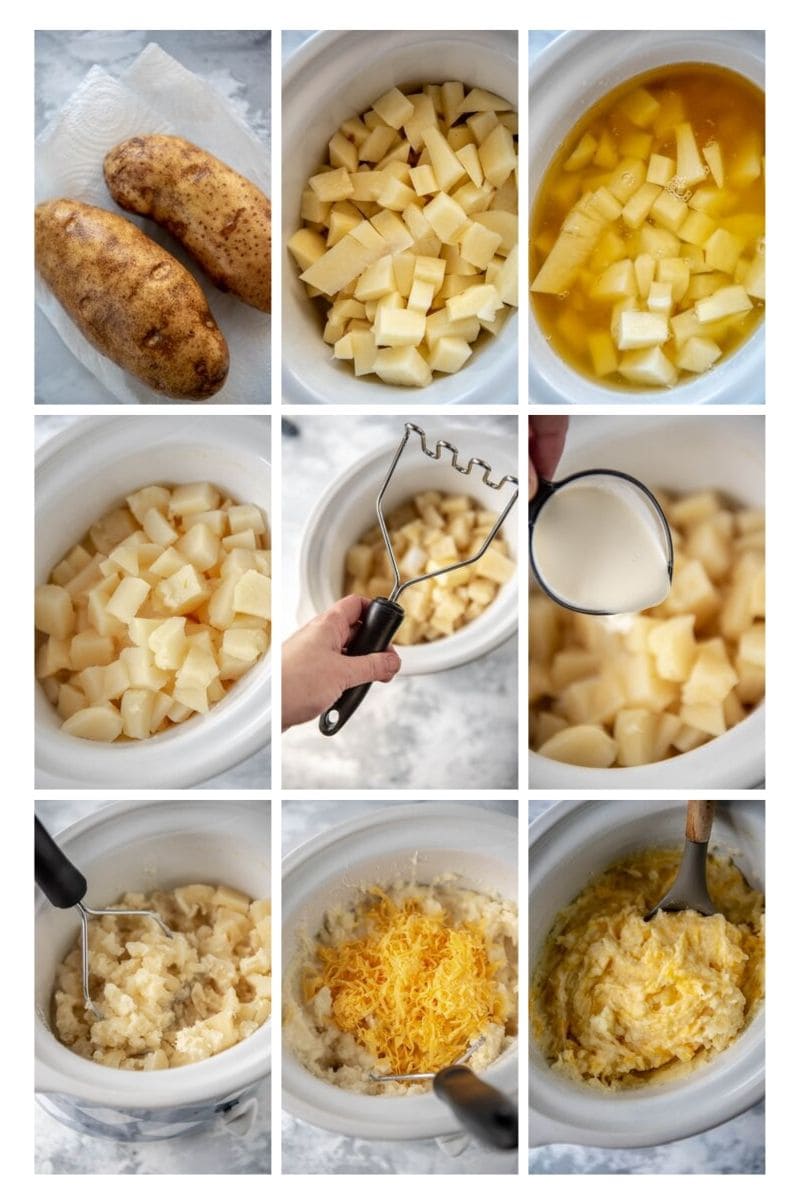how to make slow cooker mashed potatoes step by step