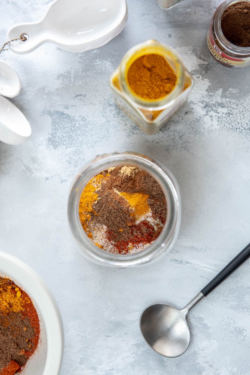 spices in a glass jar