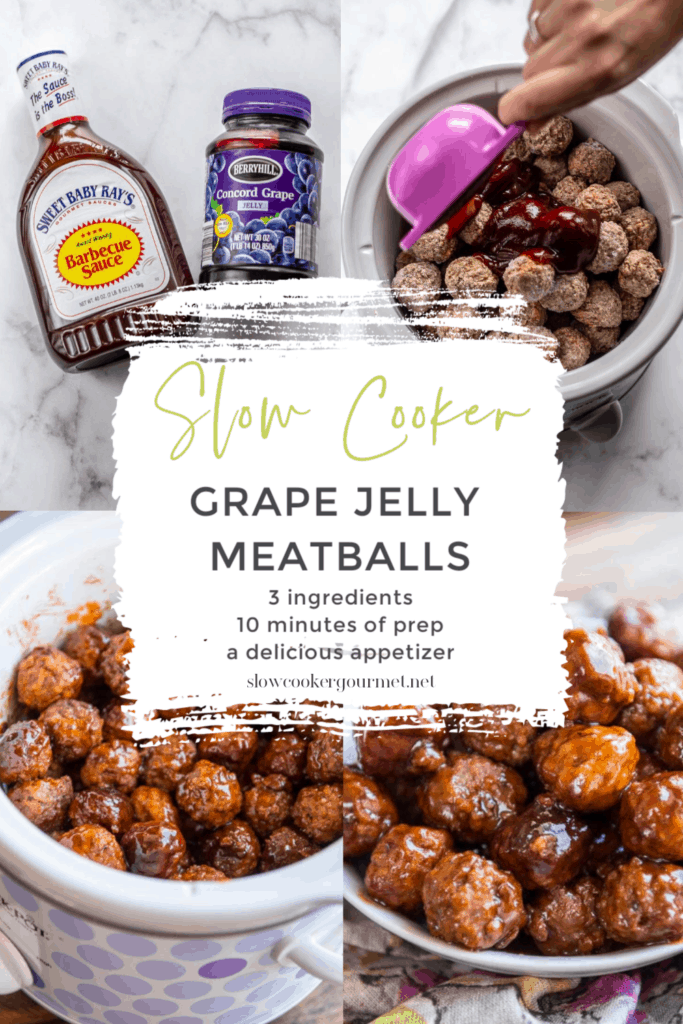 Slow Cooker Grape Jelly Meatballs - Slow Cooker Gourmet