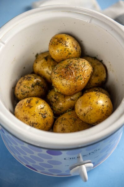 seasoned baby potatoes in slow cooker