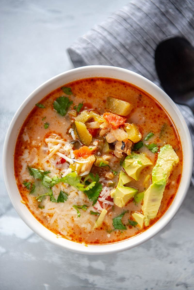 Slow Cooker Chicken Taco Soup - Slow Cooker Gourmet