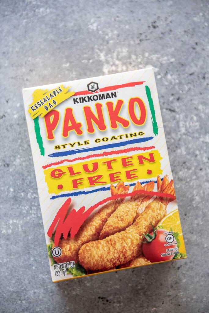 box of gluten free panko breadcrumbs