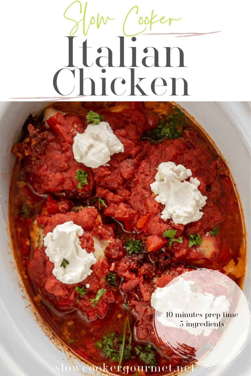 Slow Cooker Italian Chicken Slow Cooker Gourmet