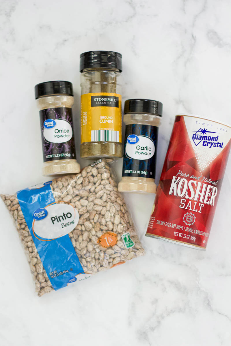 ingredients to make slow cooker pinto beans